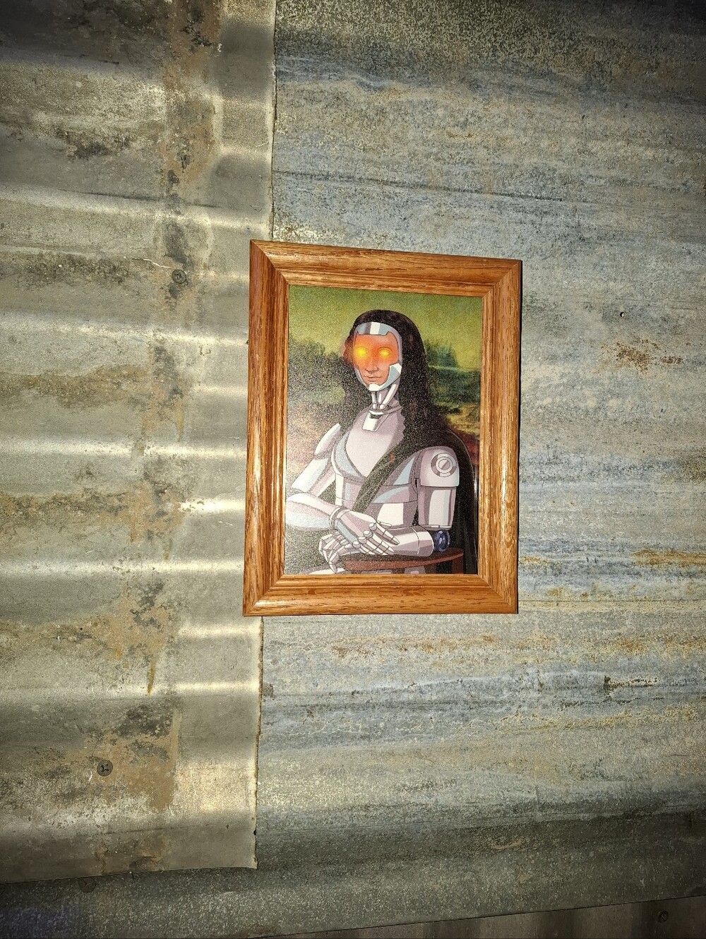 Cyborg Mona Lisa Framed Art Print By Neon Nicho